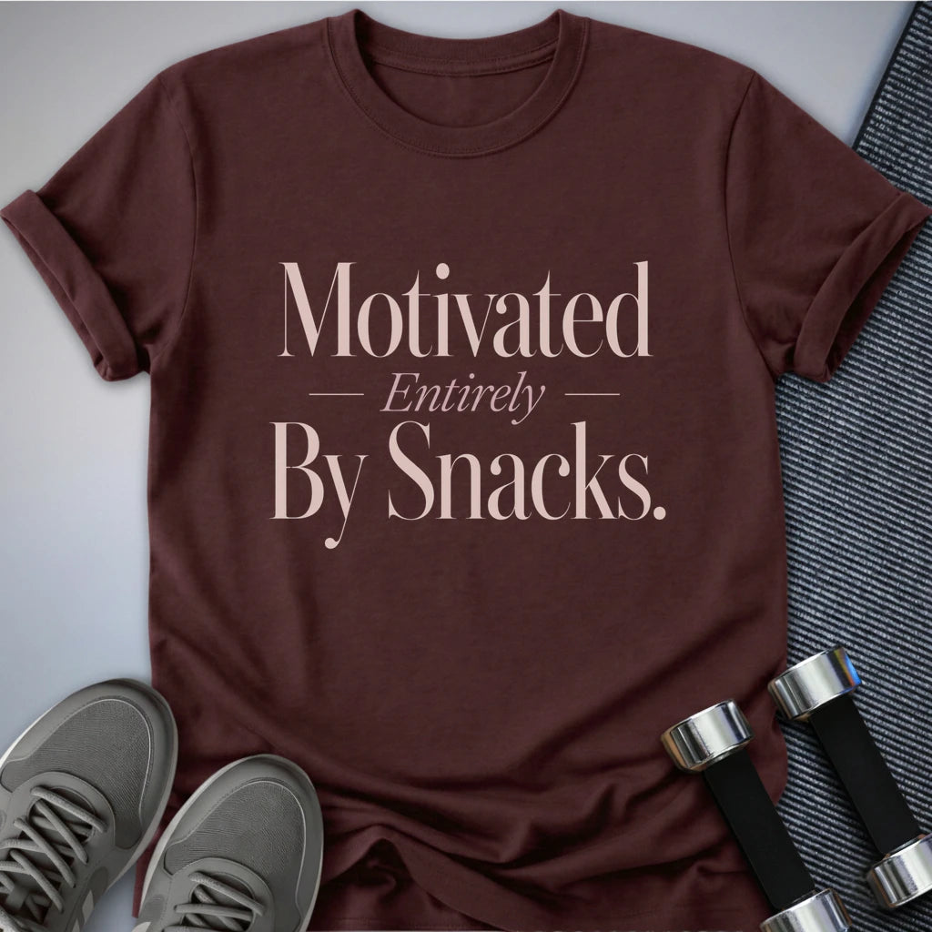 Printify T-Shirt S / Maroon Snack Motivation T-Shirt