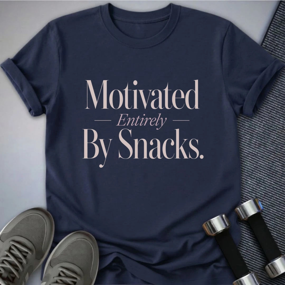 Printify T-Shirt S / Navy Snack Motivation T-Shirt