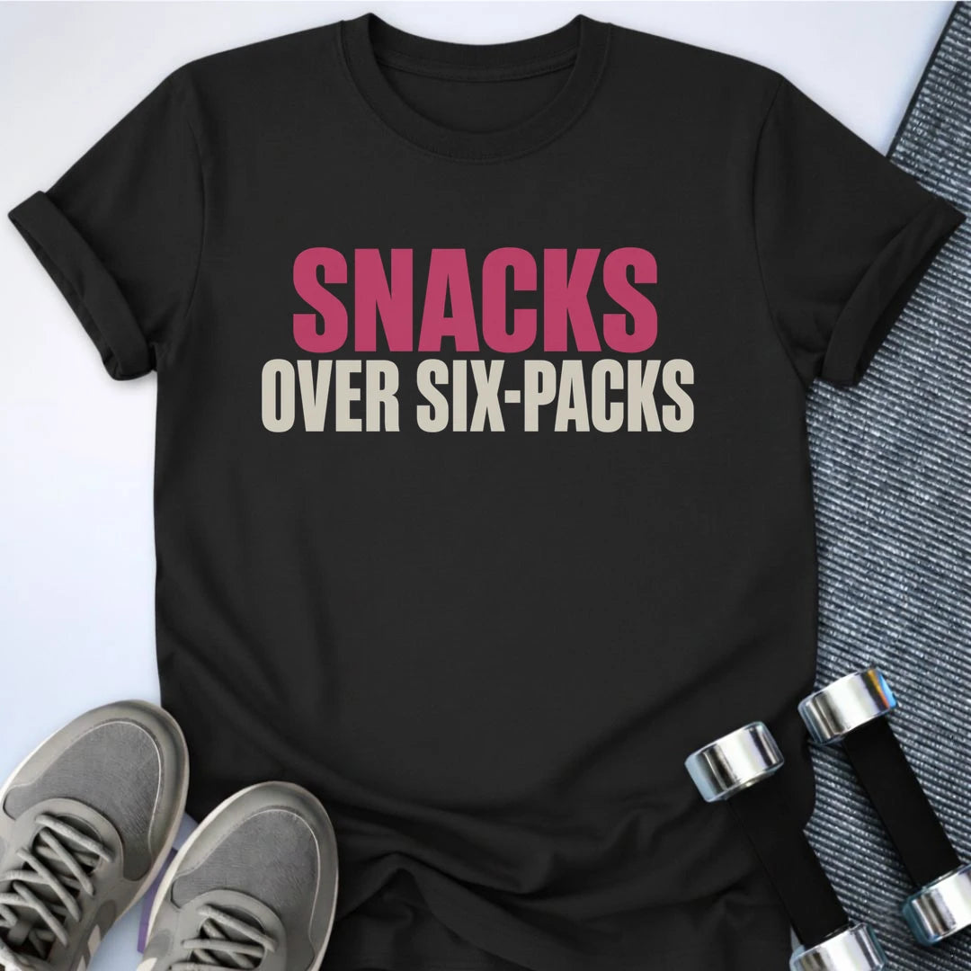 Printify T-Shirt S / Black Snacks Not Packs T-Shirt