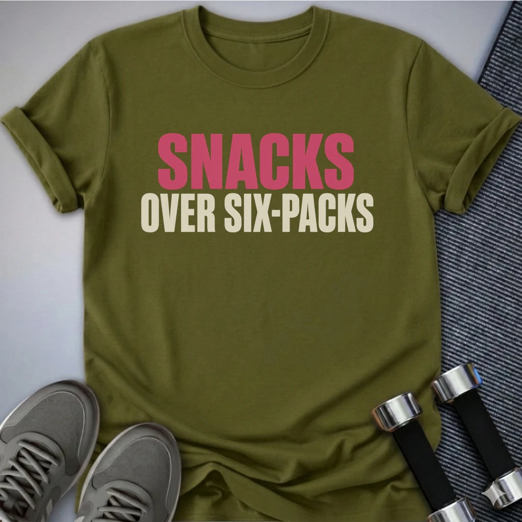 Printify T-Shirt S / Olive Snacks Not Packs T-Shirt