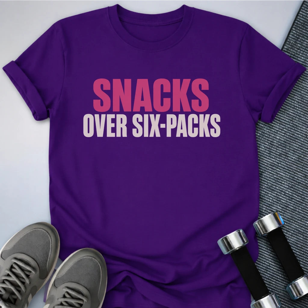 Printify T-Shirt S / Team Purple Snacks Not Packs T-Shirt