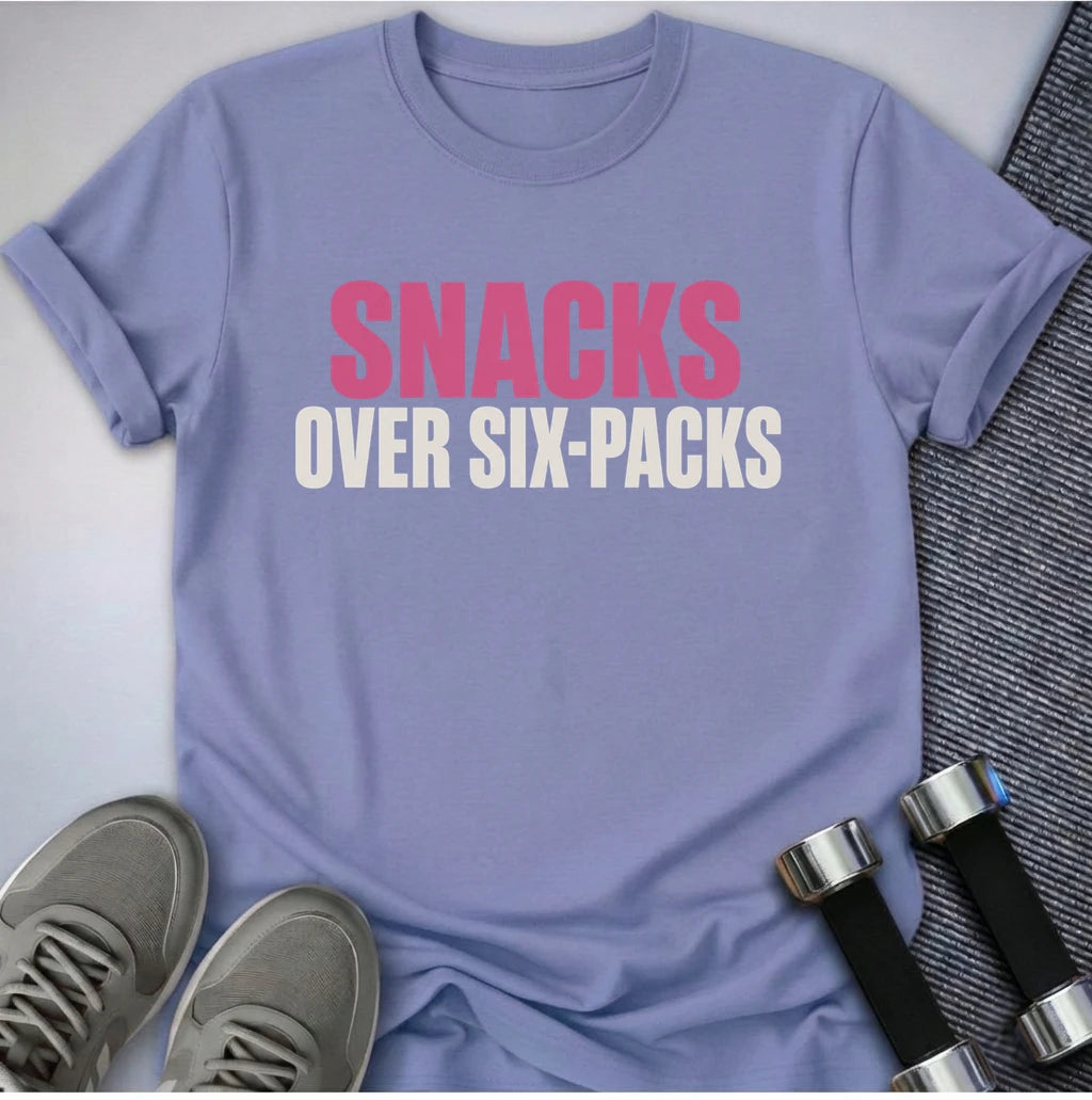 Printify T-Shirt S / Lavender Blue Snacks Not Packs T-Shirt