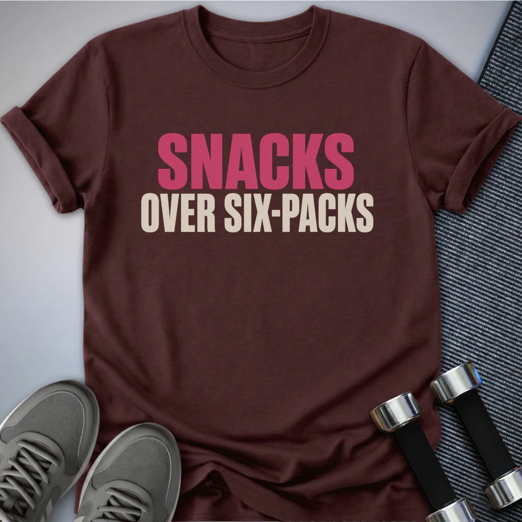 Printify T-Shirt S / Maroon Snacks Not Packs T-Shirt