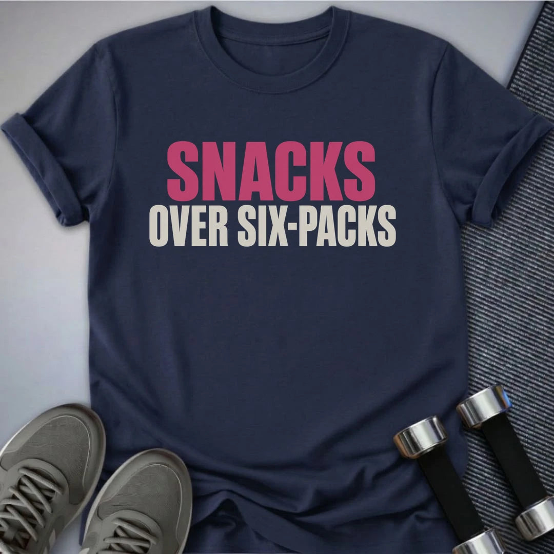 Printify T-Shirt S / Navy Snacks Not Packs T-Shirt