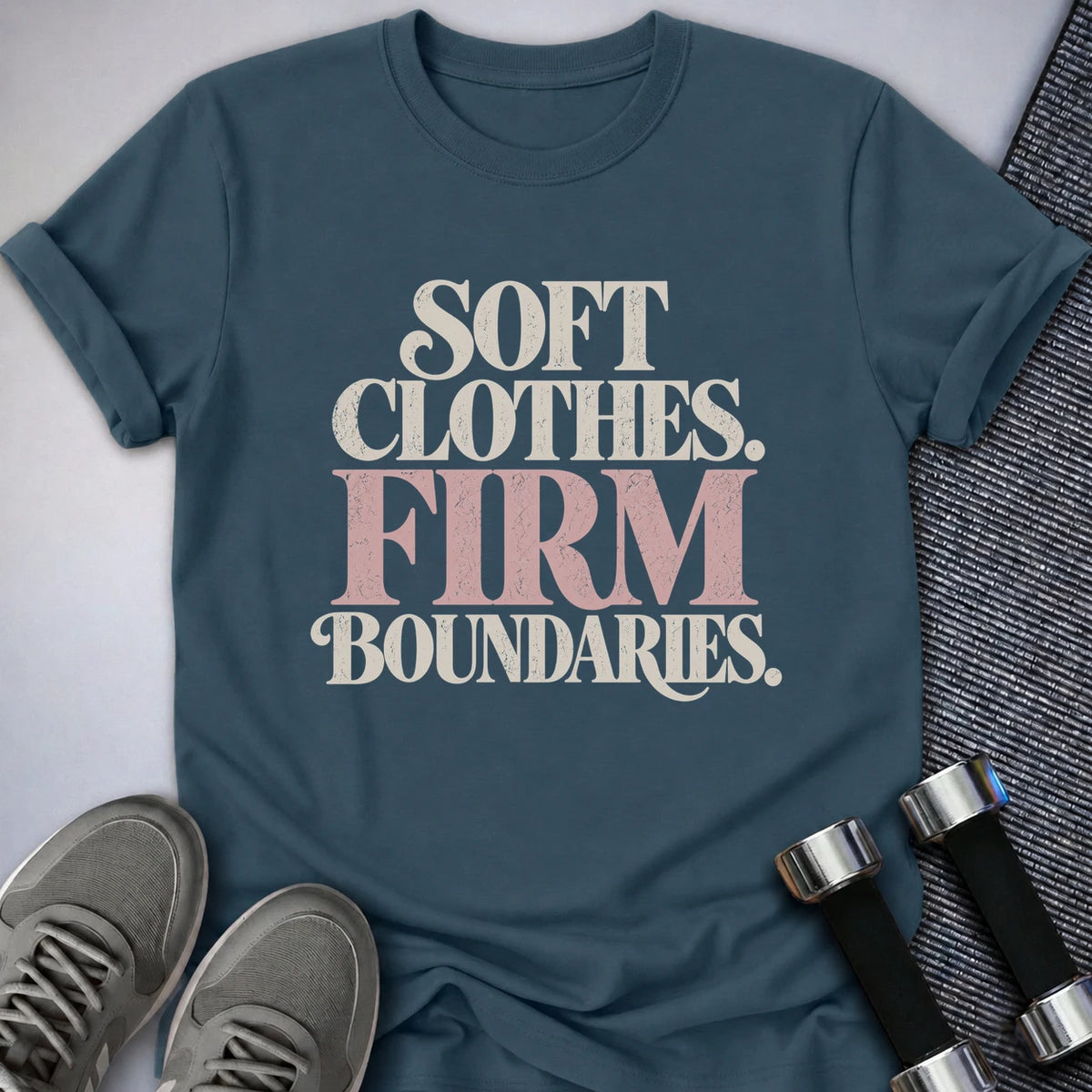 Printify T-Shirt Deep Teal / S Soft Firm T-Shirt