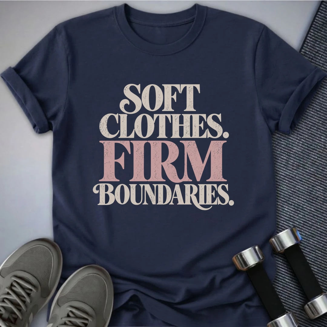 Printify T-Shirt Navy / S Soft Firm T-Shirt