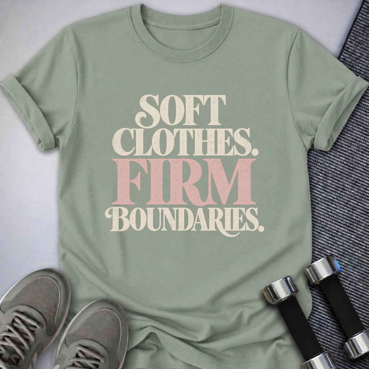 Printify T-Shirt Sage / S Soft Firm T-Shirt