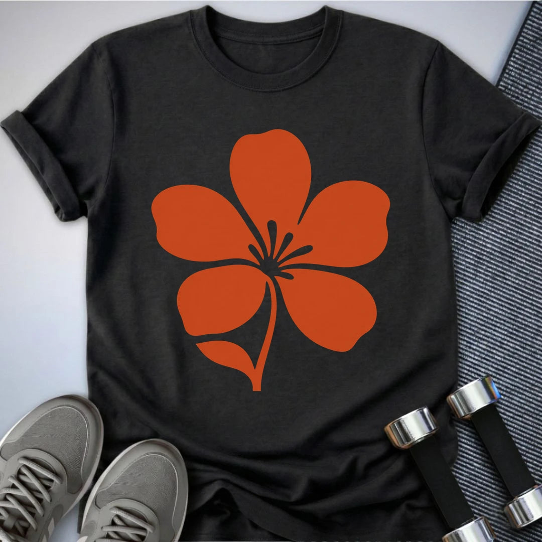 Printify T-Shirt S / Dark Grey Heather Soft Strenght Floral T-Shirt