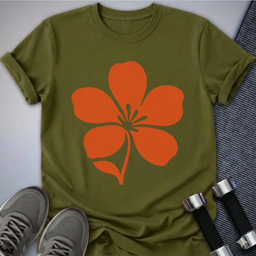 Printify T-Shirt S / Olive Soft Strenght Floral T-Shirt