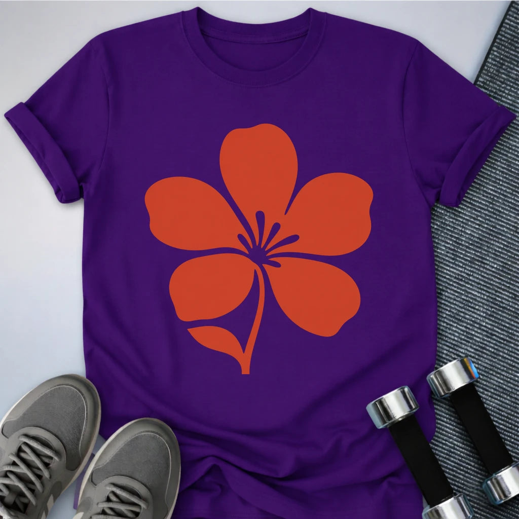 Printify T-Shirt S / Team Purple Soft Strenght Floral T-Shirt