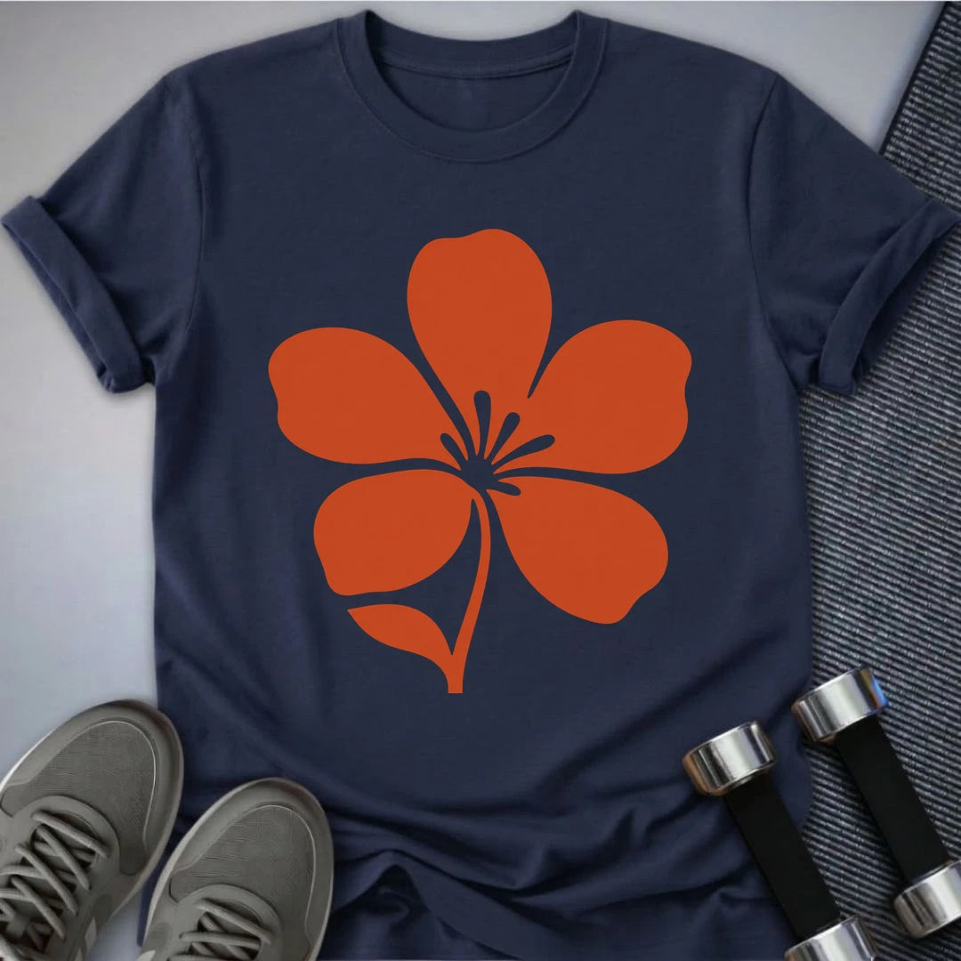 Printify T-Shirt S / Navy Soft Strenght Floral T-Shirt