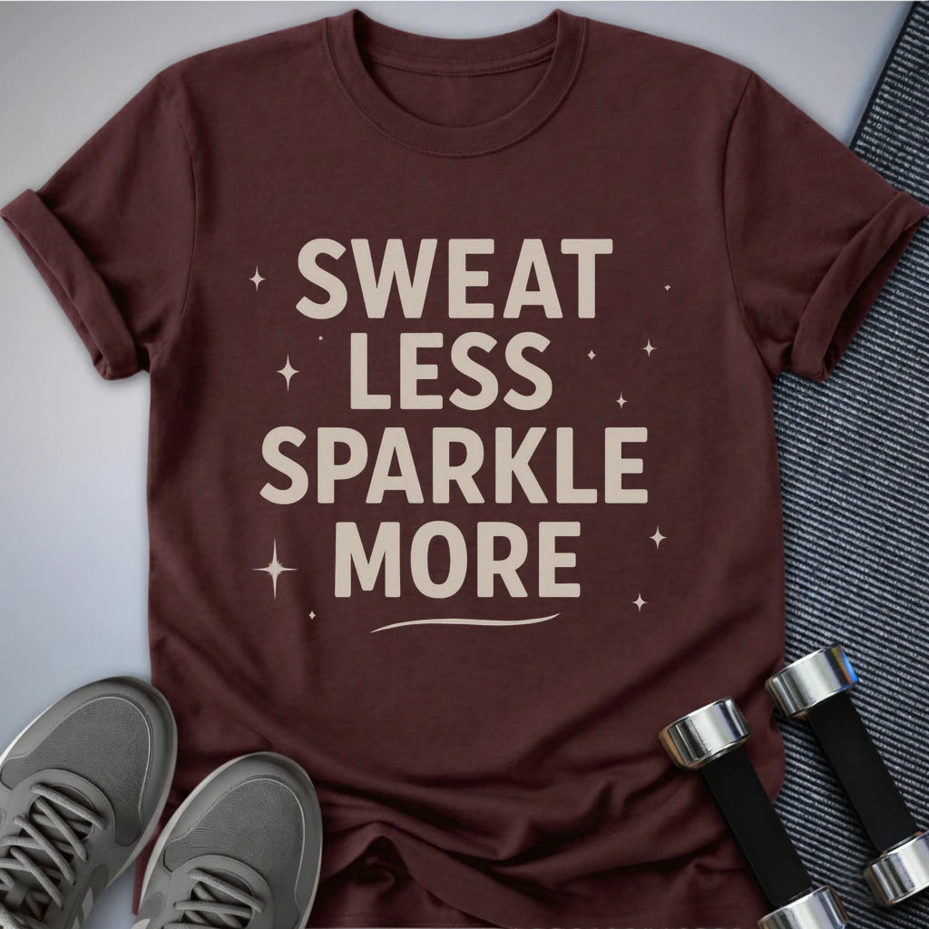 Printify T-Shirt Maroon / S Sparkle More T-Shirt
