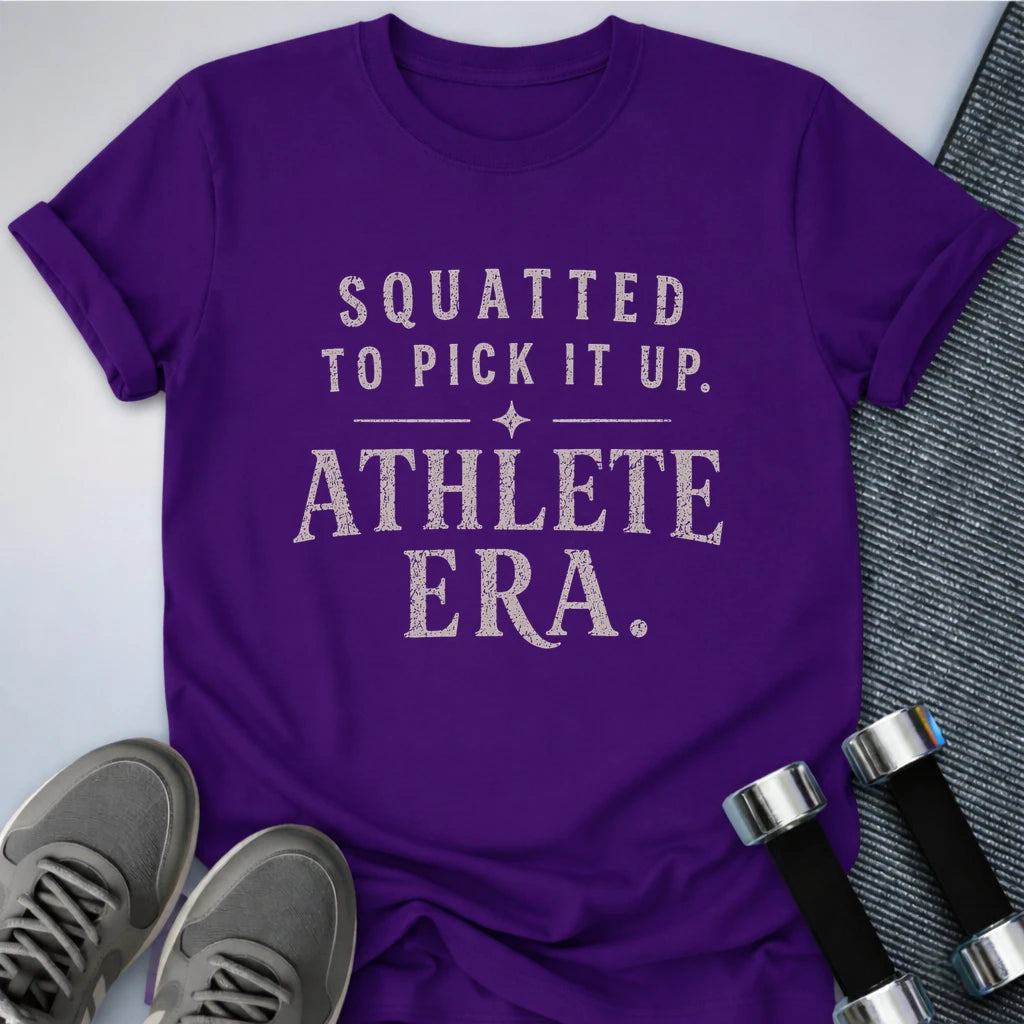 Printify T-Shirt S / Team Purple Squat Athlete T-Shirt