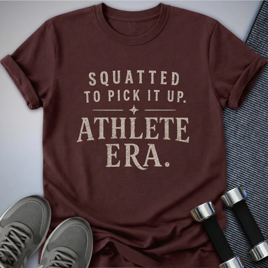 Printify T-Shirt S / Maroon Squat Athlete T-Shirt