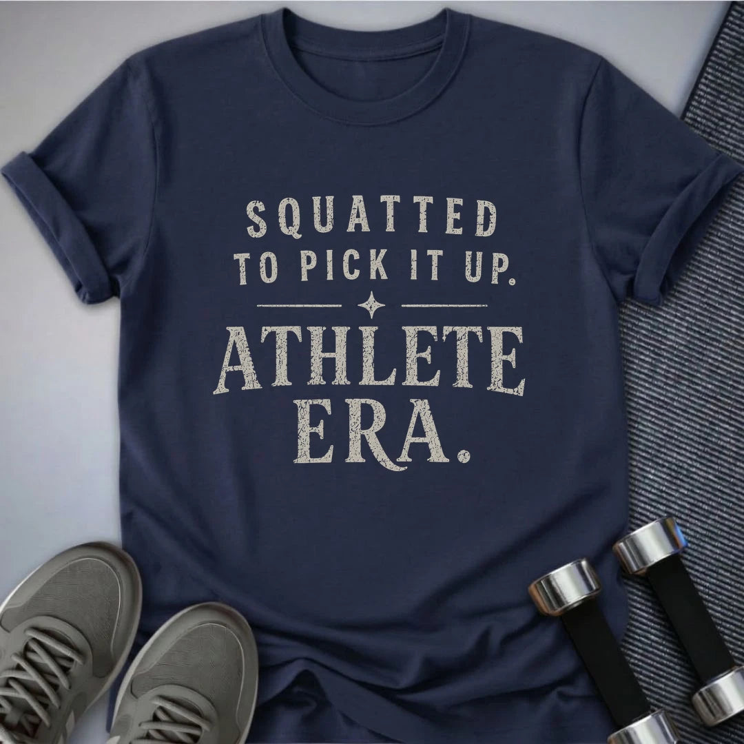 Printify T-Shirt S / Navy Squat Athlete T-Shirt