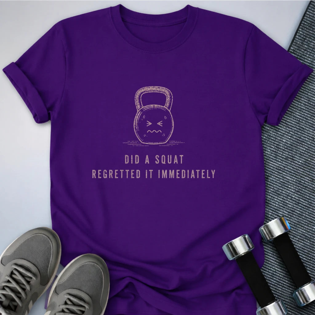Printify T-Shirt S / Team Purple Squats and Regrets T-Shirt