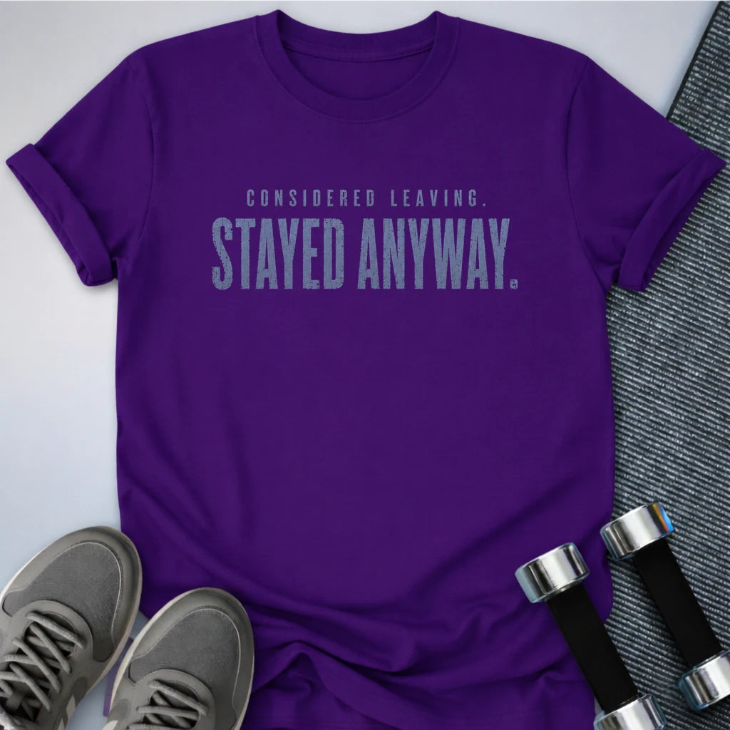 Printify T-Shirt S / Team Purple Stayed Anyway T-Shirt