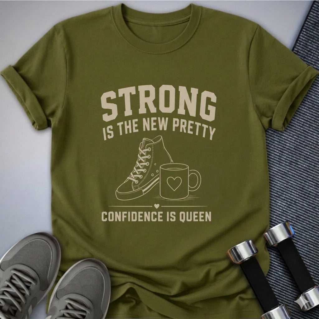 Printify T-Shirt S / Olive Strong Confidence T-Shirt
