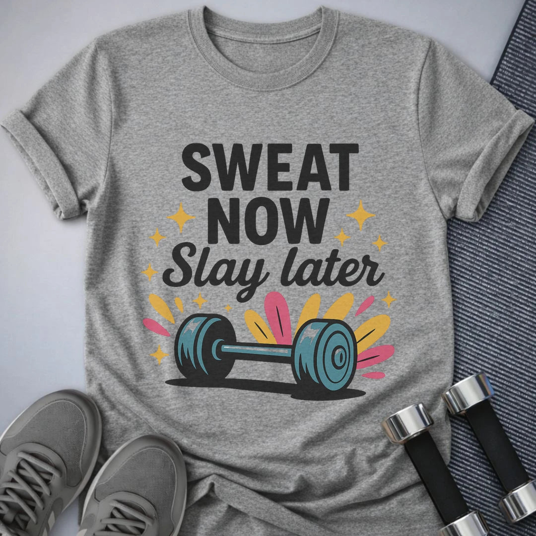 Printify T-Shirt Athletic Heather / S Sweat Now T-Shirt