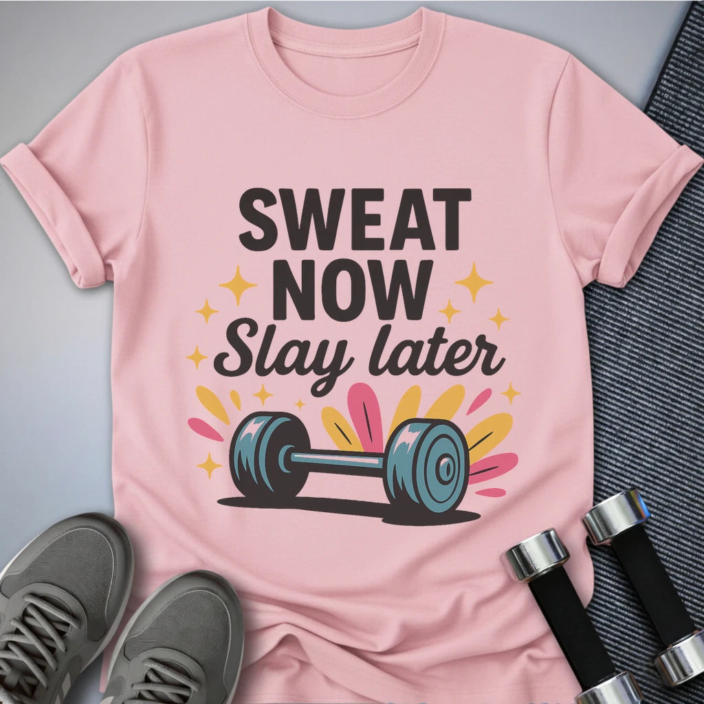 Printify T-Shirt Pink / S Sweat Now T-Shirt