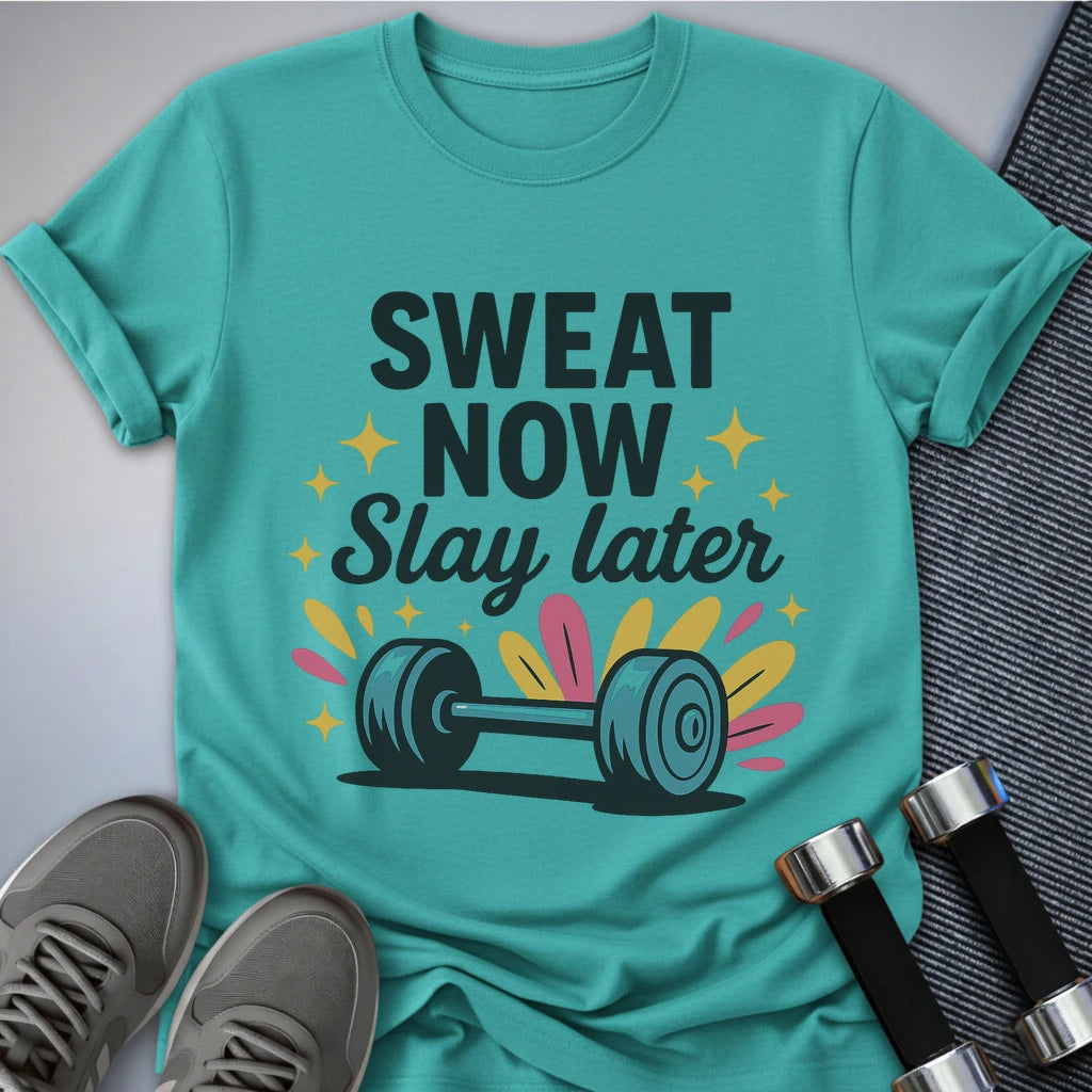 Printify T-Shirt Turquoise / S Sweat Now T-Shirt
