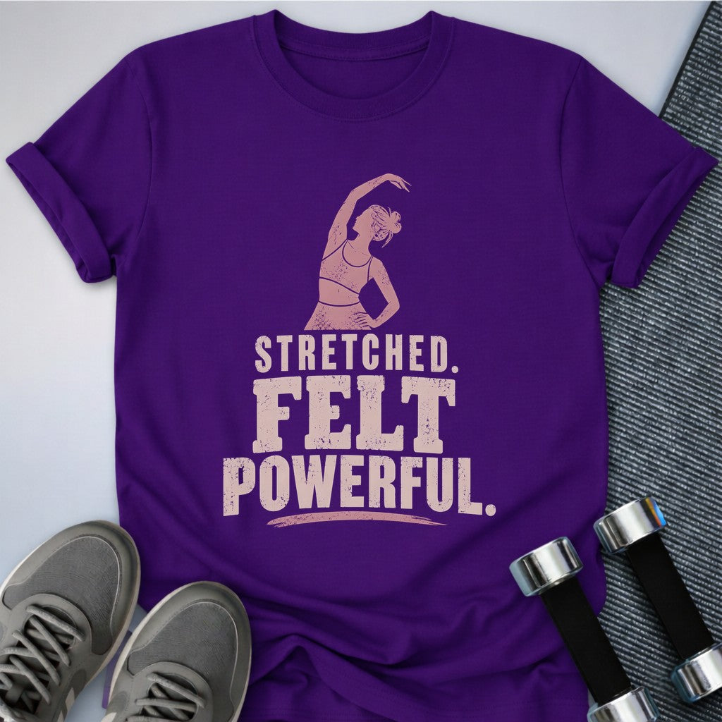 Printify T-Shirt Team Purple / S Stretched Felt Powerful T-Shirt