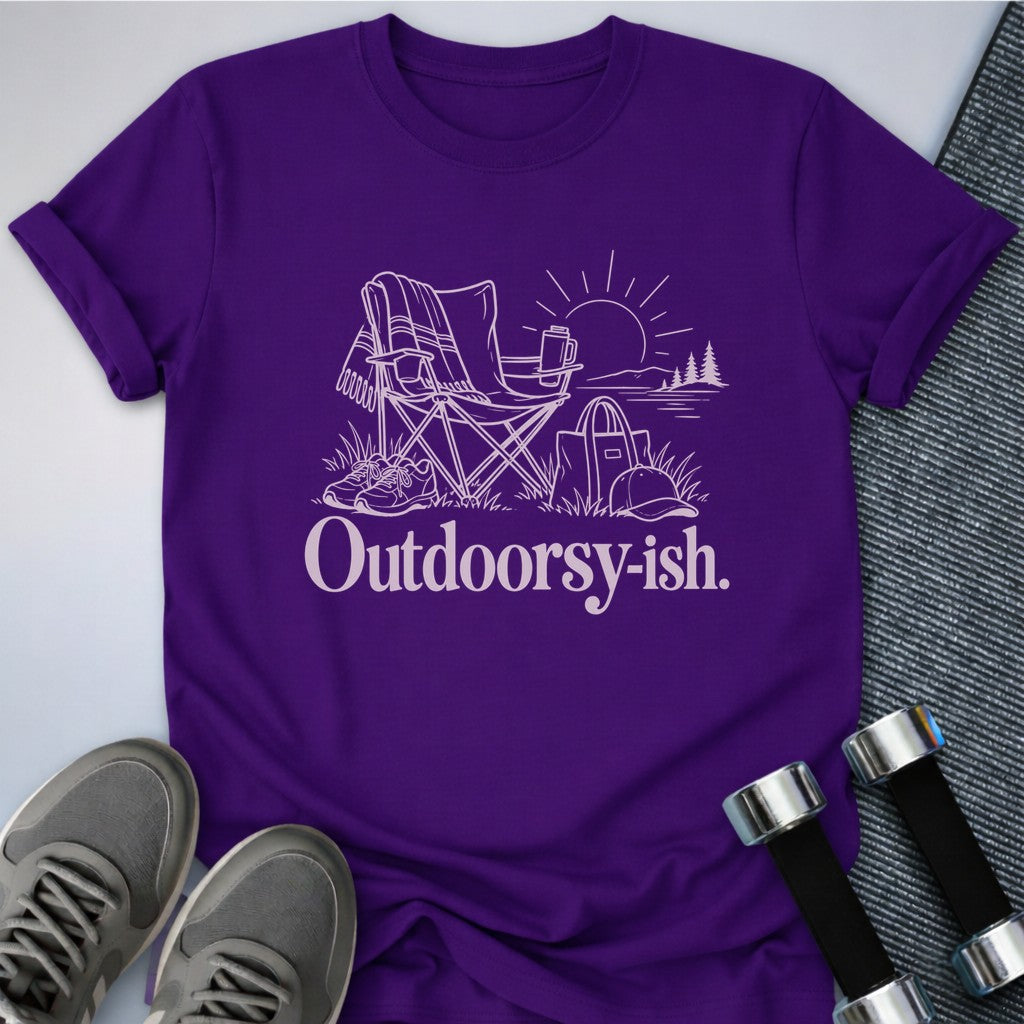 Printify T-Shirt Team Purple / S Outdoorsy-ish T-Shirt