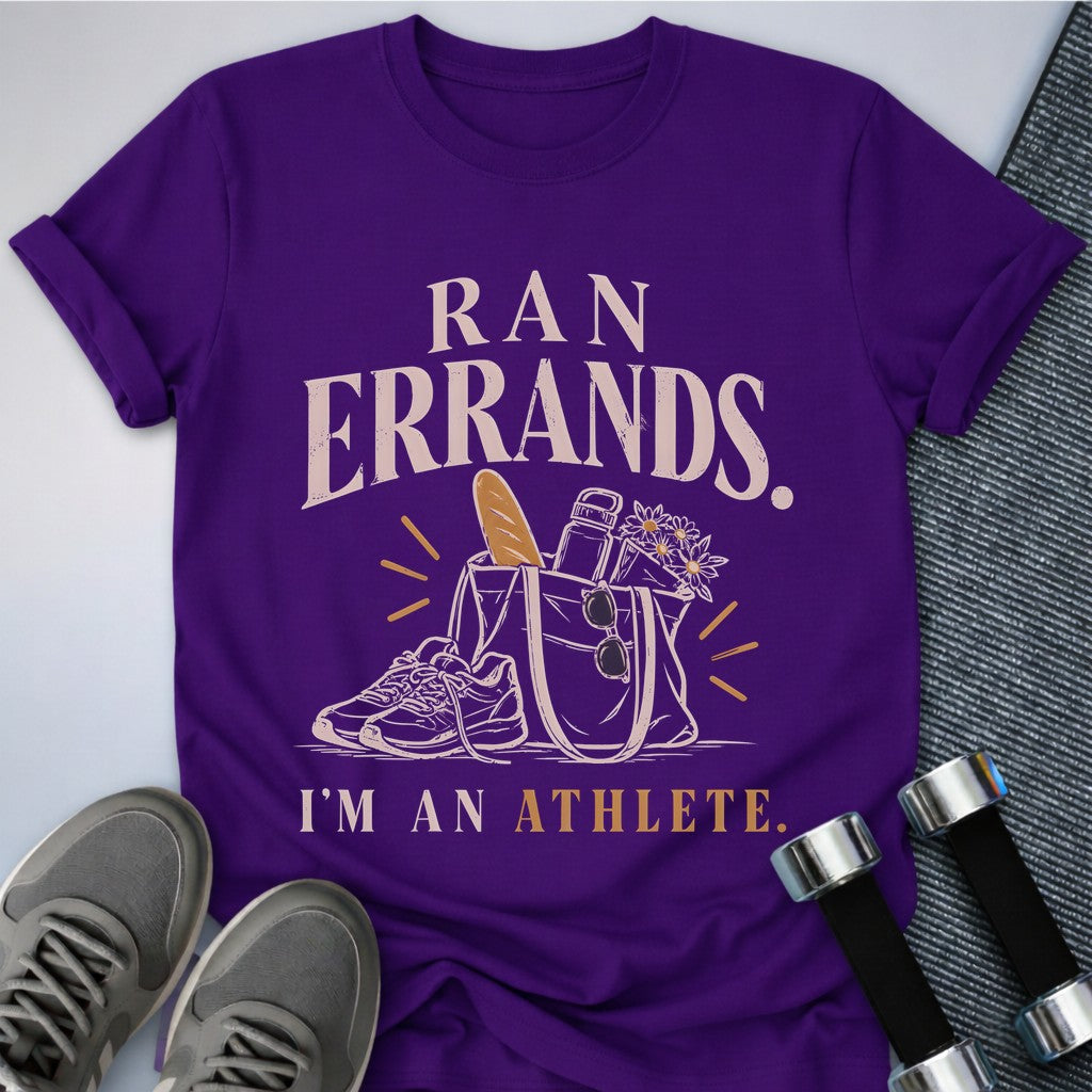 Printify T-Shirt Team Purple / S Ran Errands T-Shirt