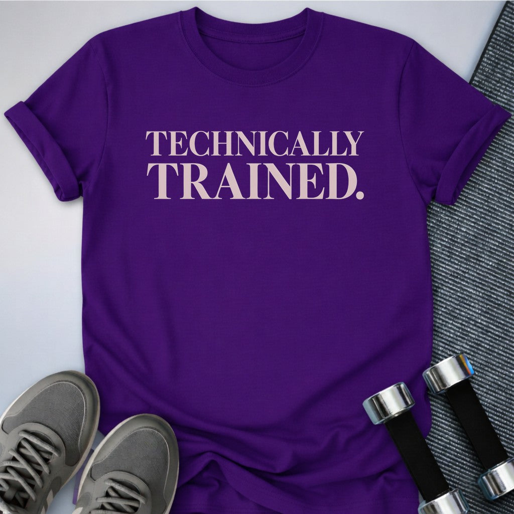 Printify T-Shirt Team Purple / S Technically Trained T-Shirt