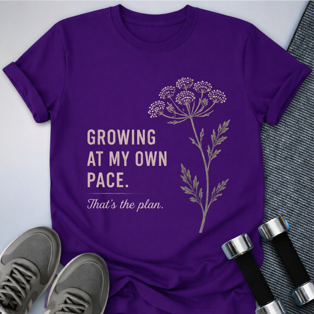Printify T-Shirt Team Purple / S Own Pace T-Shirt