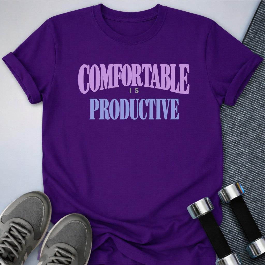 Printify T-Shirt Comfortable Is Productive T-Shirt