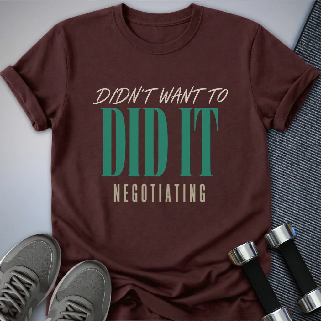 Printify T-Shirt S / Maroon The Negotiator T-Shirt