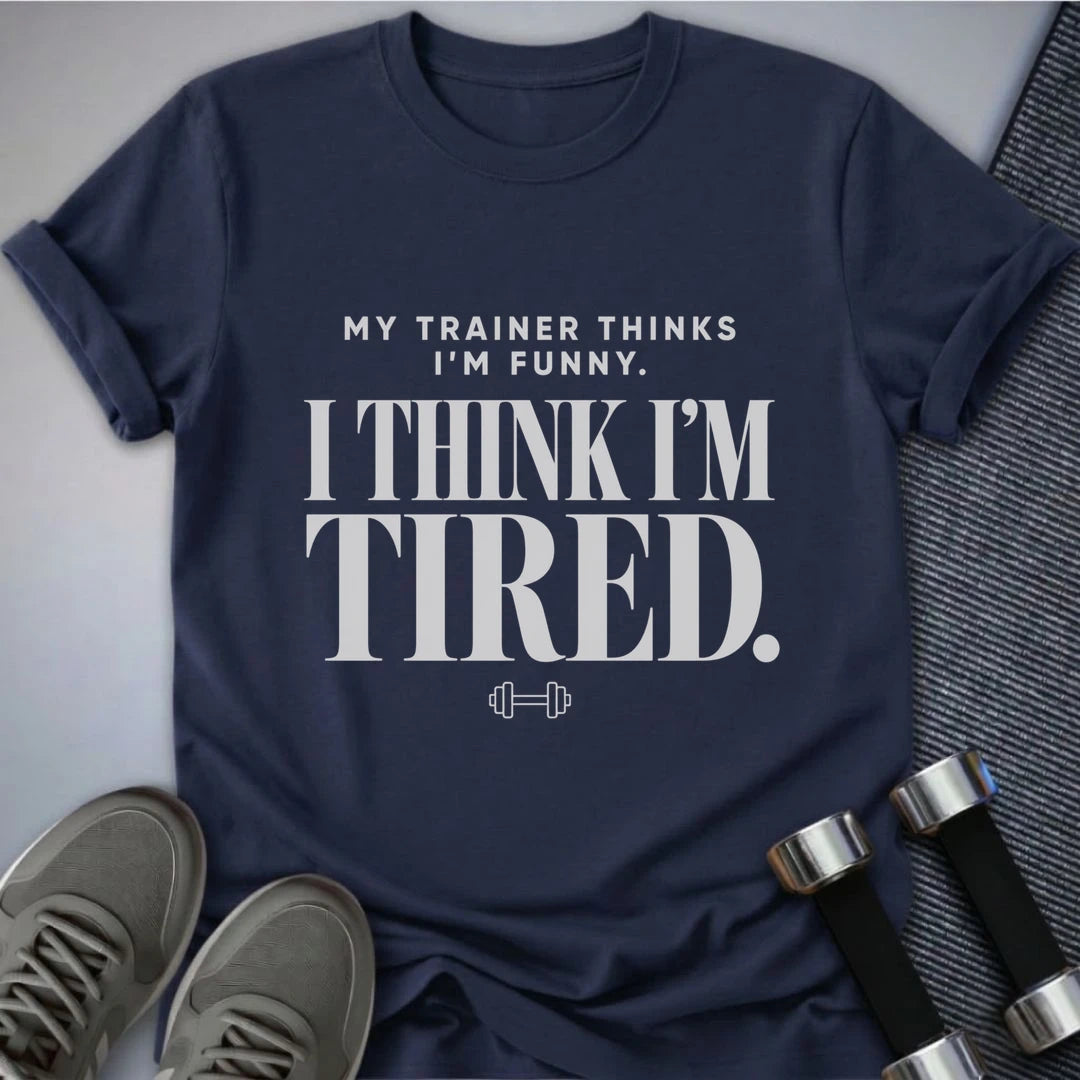 Printify T-Shirt S / Navy Tired T-Shirt