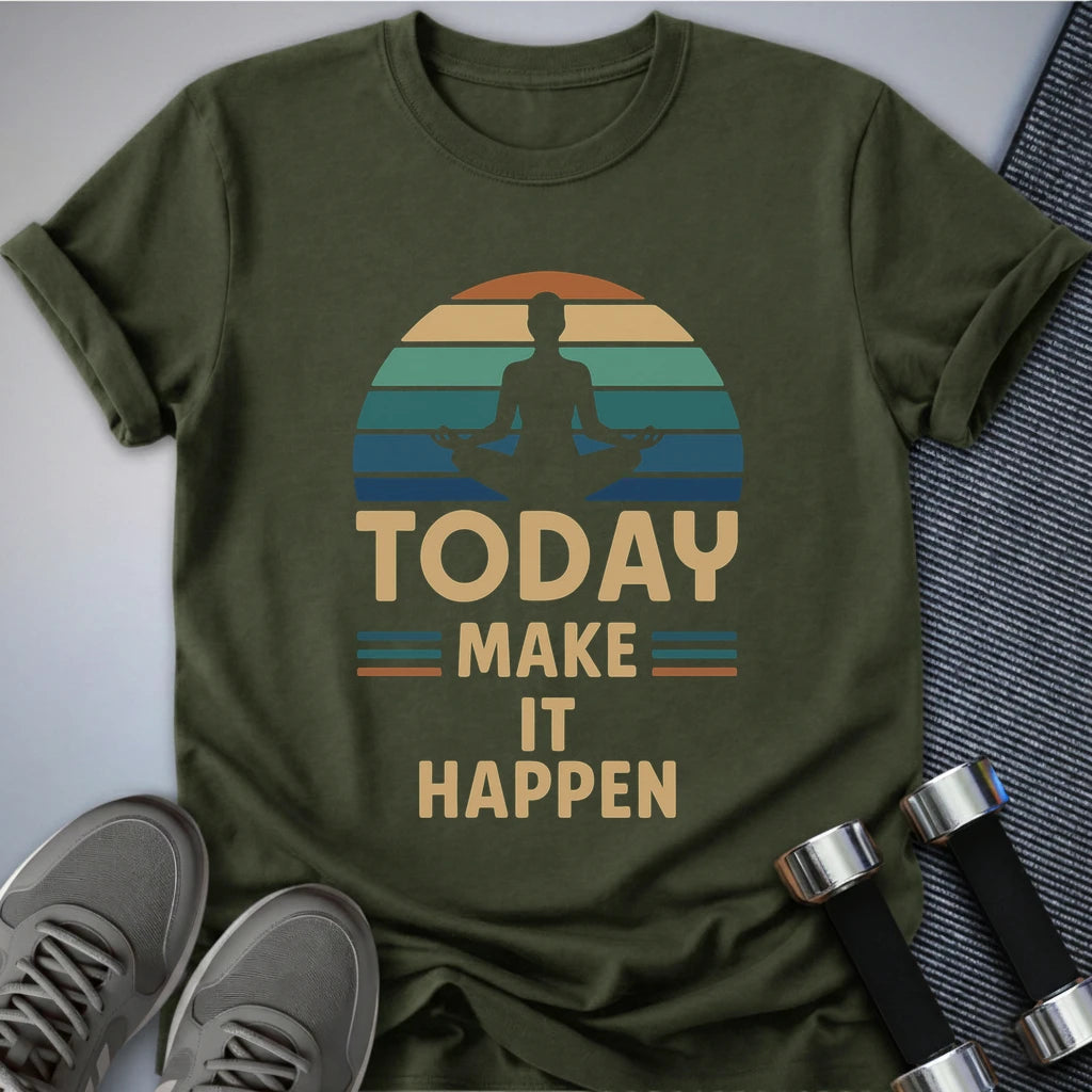 Printify T-Shirt Military Green / S Today T-Shirt