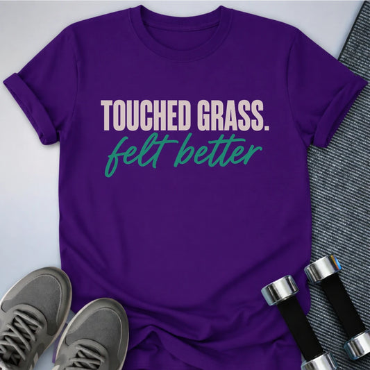 Printify T-Shirt S / Team Purple Touched Grass T-Shirt