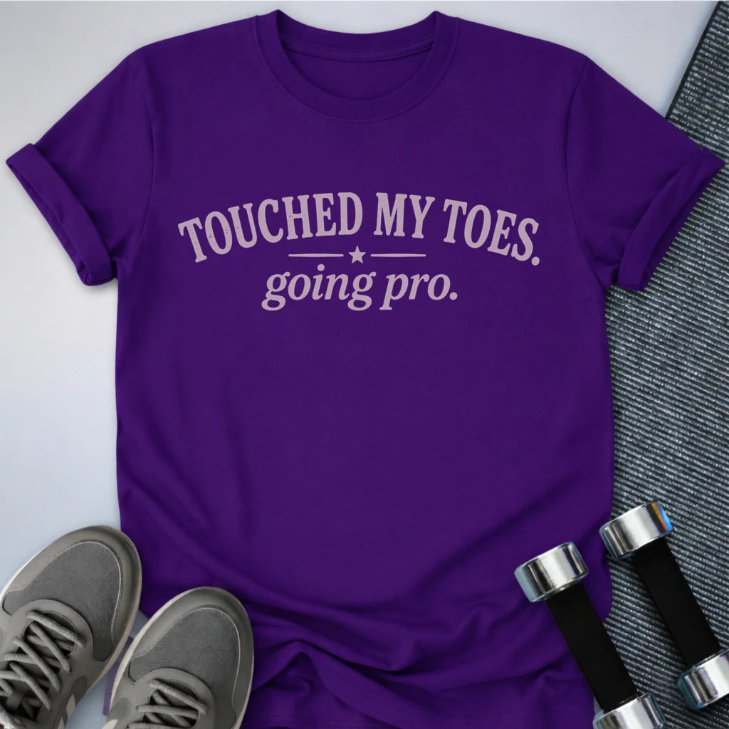 Printify T-Shirt S / Team Purple Touched My Toes T-Shirt