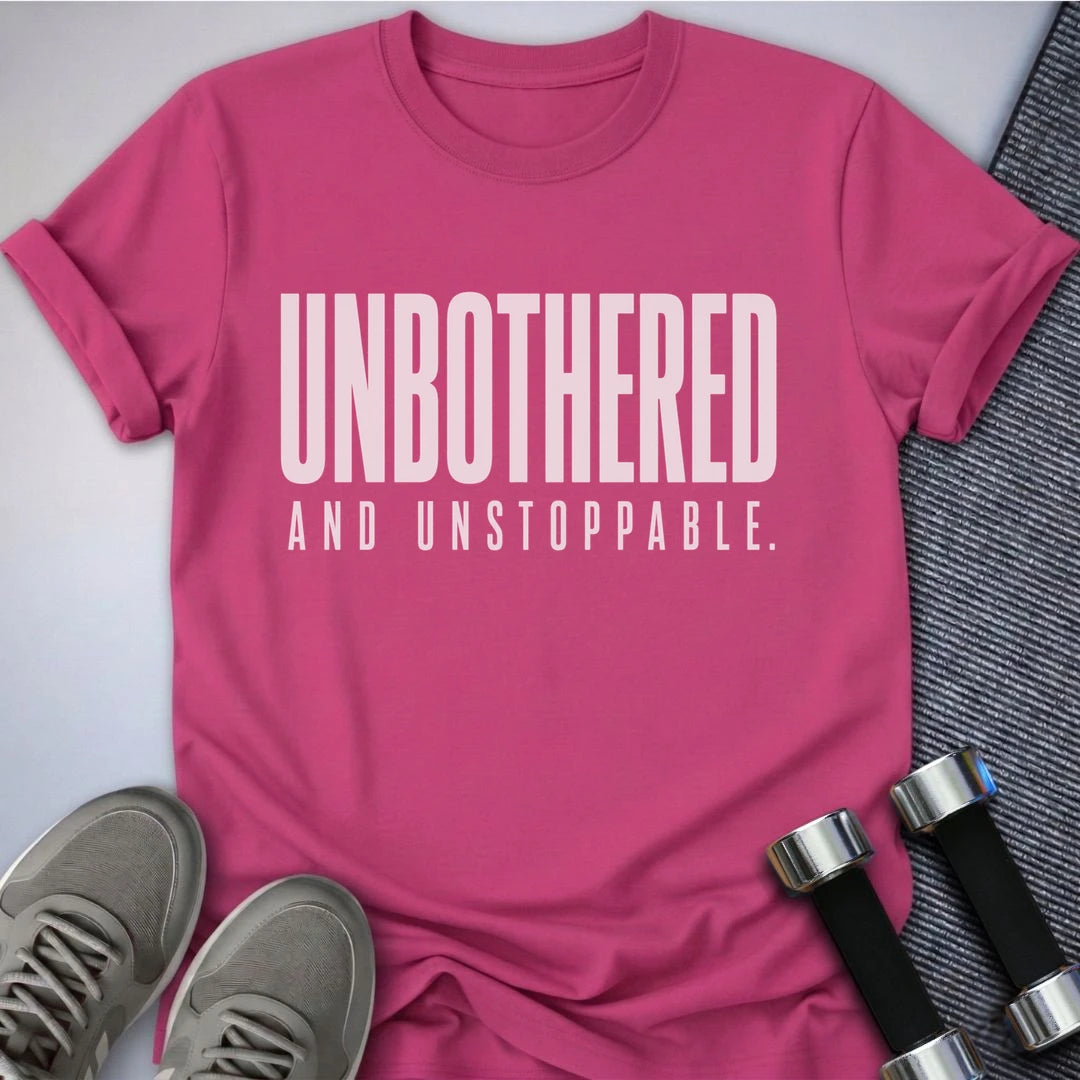 Printify T-Shirt S / Berry Unbothered & Unstoppable T-Shirt