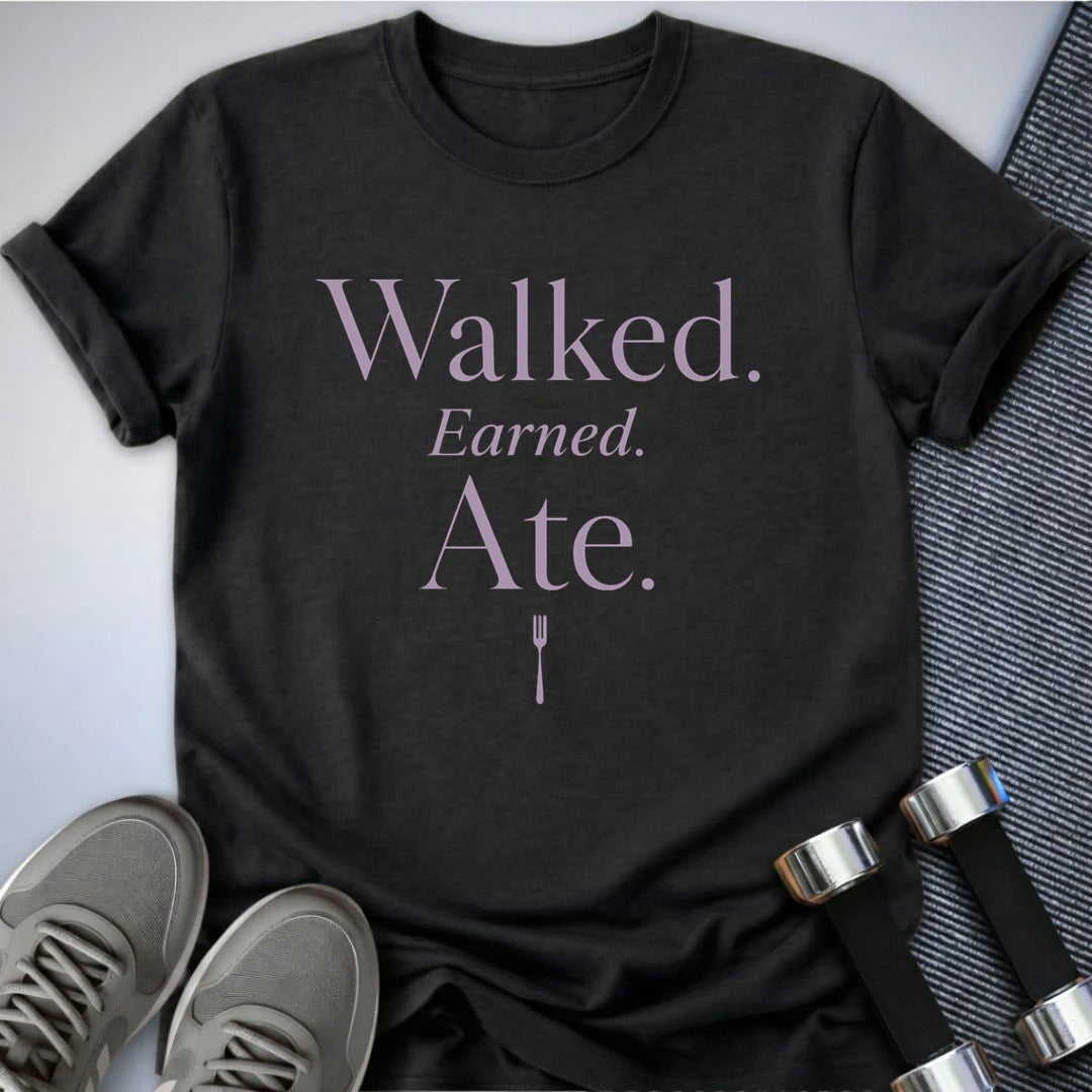 Printify T-Shirt S / Dark Grey Heather Walk to Eat T-Shirt