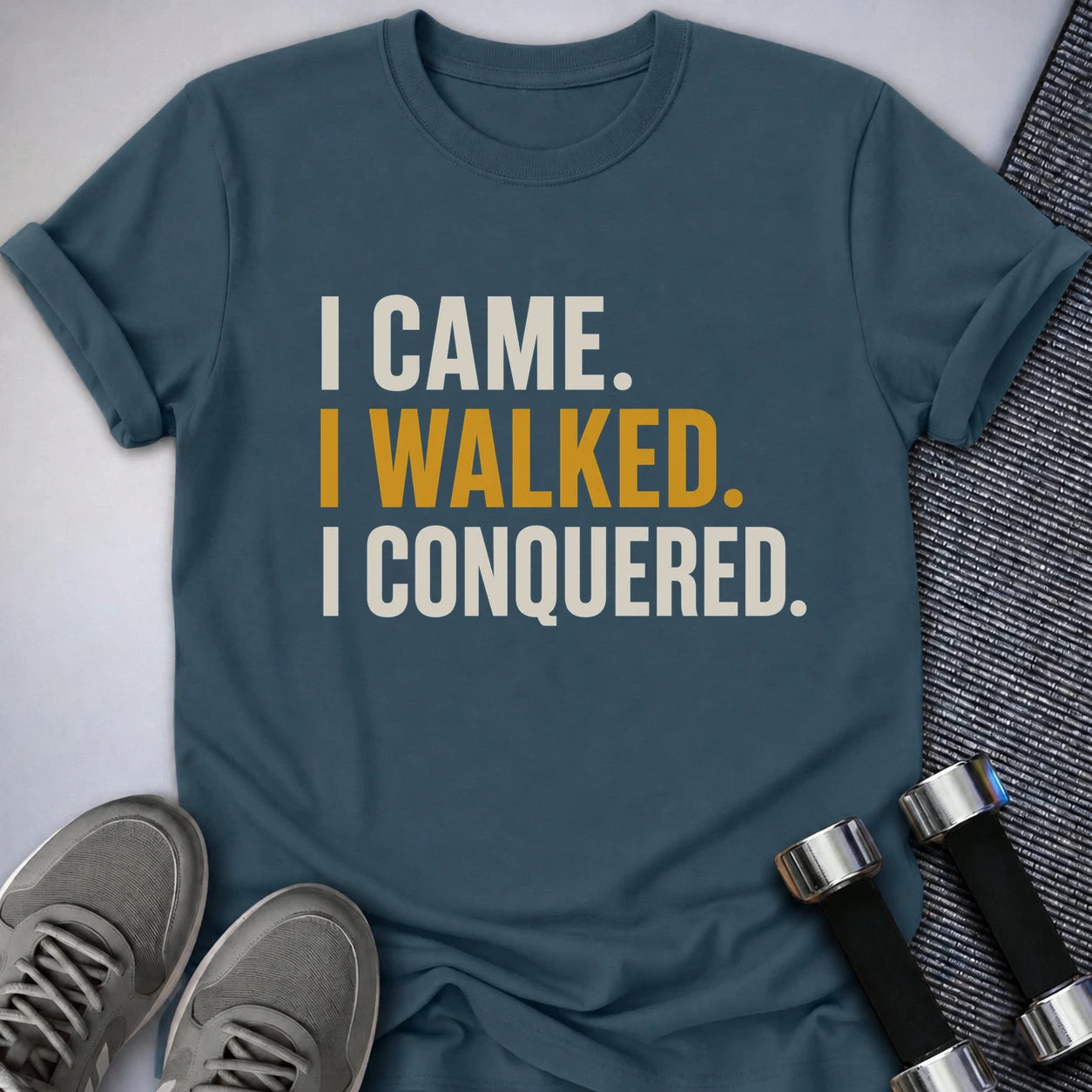 Printify T-Shirt S / Deep Teal Walked & Conquered T-Shirt