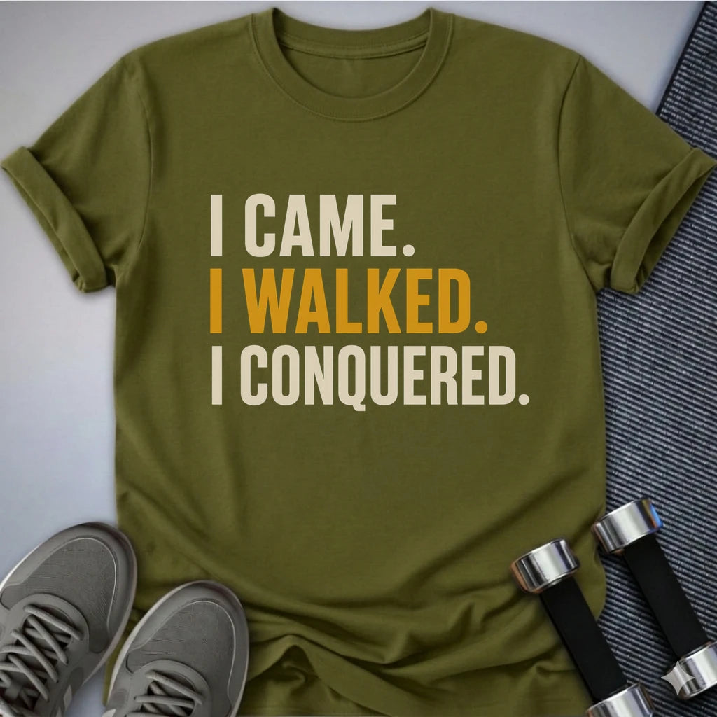 Printify T-Shirt S / Olive Walked & Conquered T-Shirt