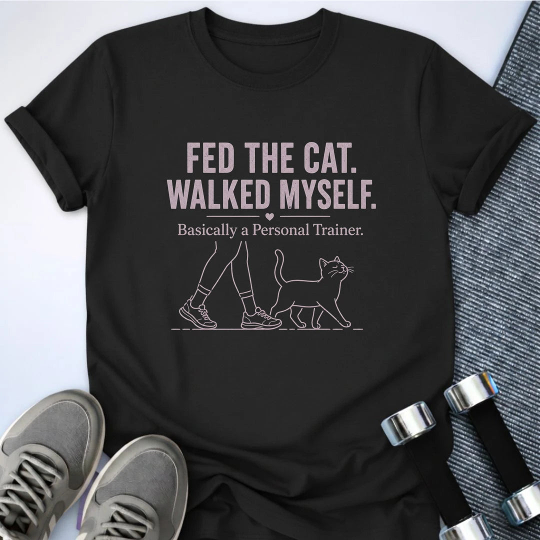 Printify T-Shirt S / Black Walked Myself T-Shirt