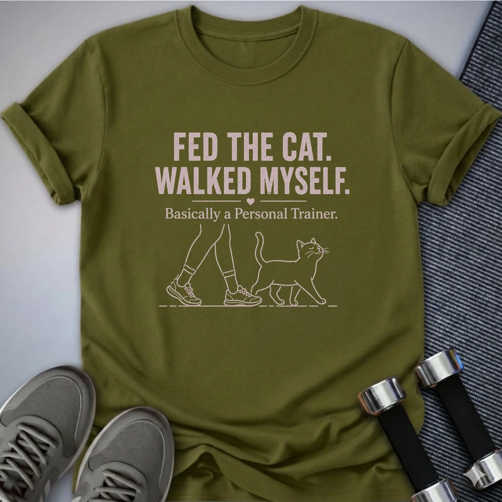 Printify T-Shirt S / Olive Walked Myself T-Shirt