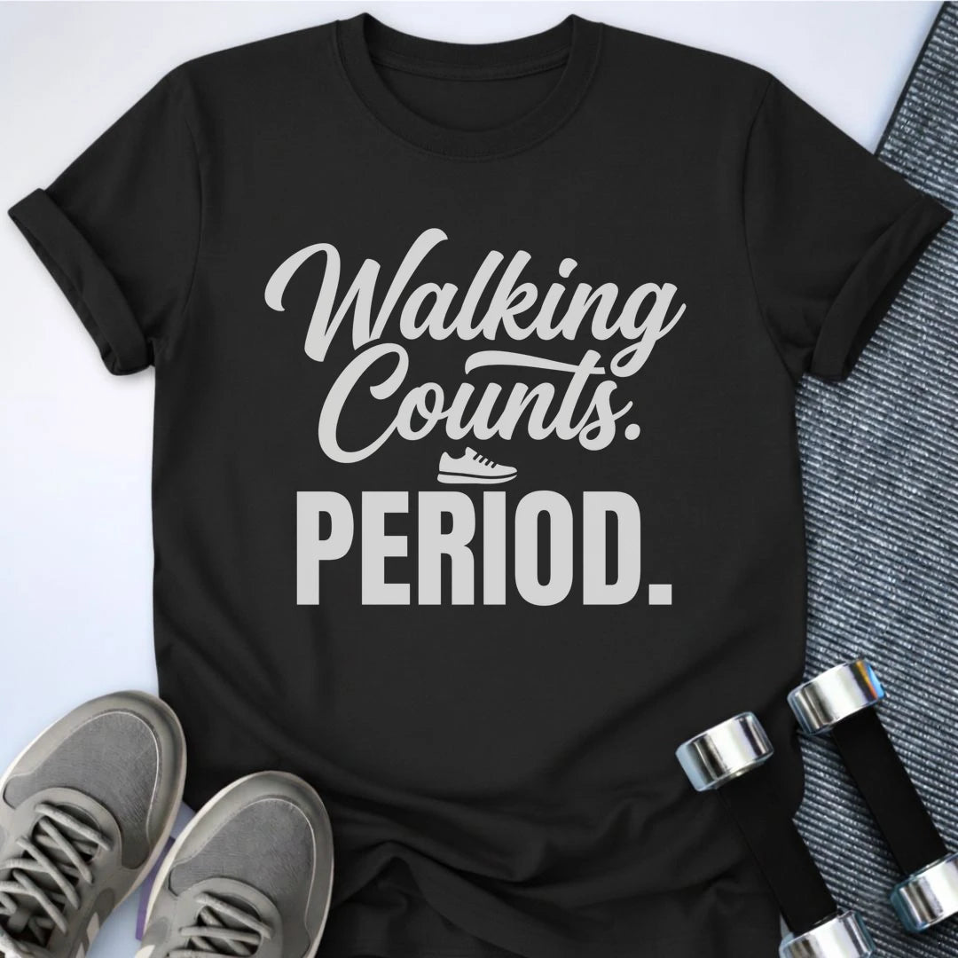 Printify T-Shirt XS / Black Walking Counts Period T-Shirt