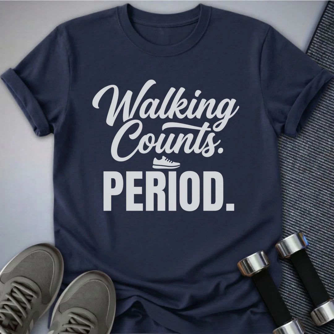 Printify T-Shirt XS / Navy Walking Counts Period T-Shirt