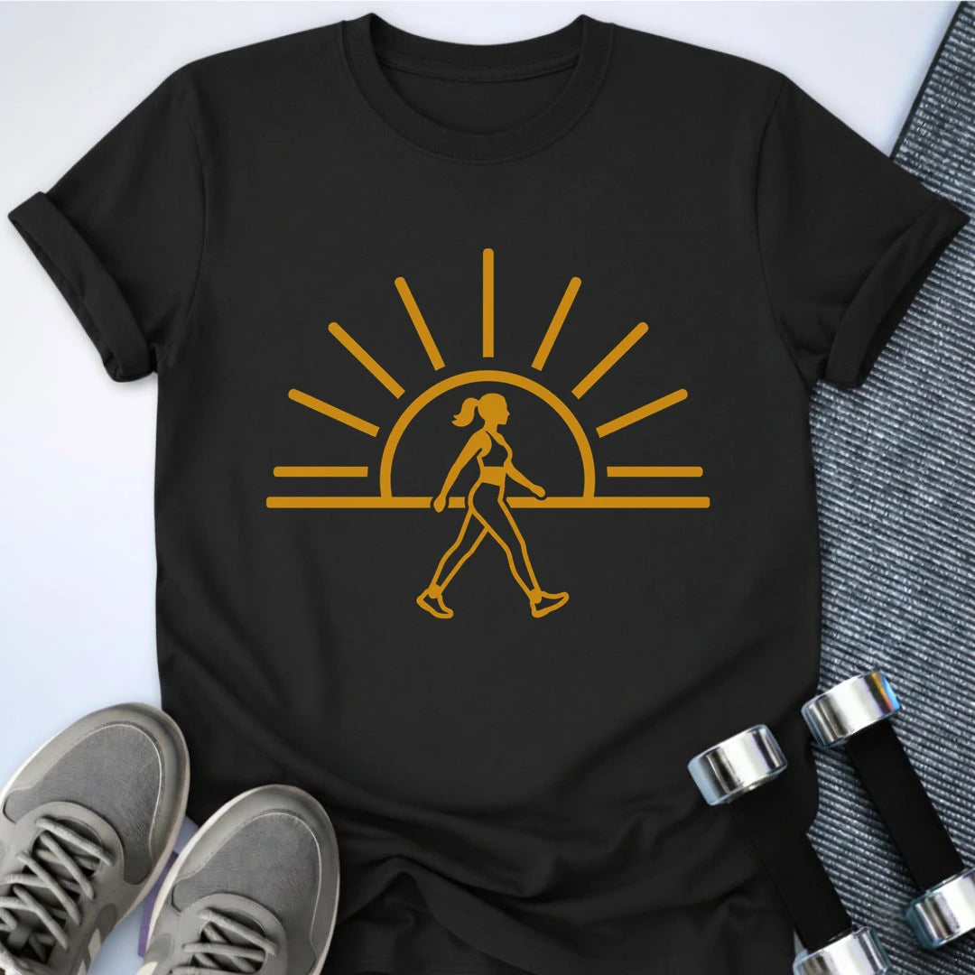 Printify T-Shirt S / Black Walking In Sunshine T-Shirt