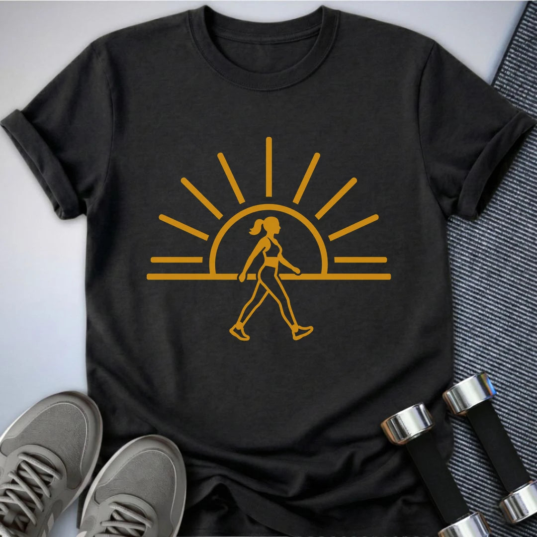 Printify T-Shirt S / Dark Grey Heather Walking In Sunshine T-Shirt