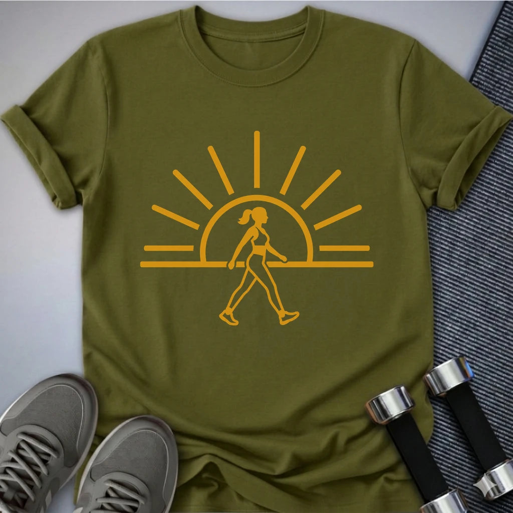 Printify T-Shirt S / Olive Walking In Sunshine T-Shirt