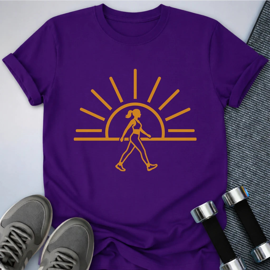 Printify T-Shirt S / Team Purple Walking In Sunshine T-Shirt