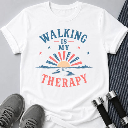 Printify T-Shirt S / White Walking Therapy 4th T-Shirt