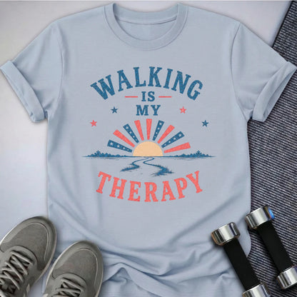Printify T-Shirt S / Light Blue Walking Therapy 4th T-Shirt